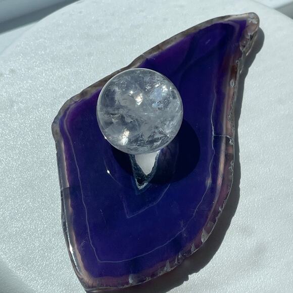 Pretty Clear Quartz Sphere - Picture 1 of 7